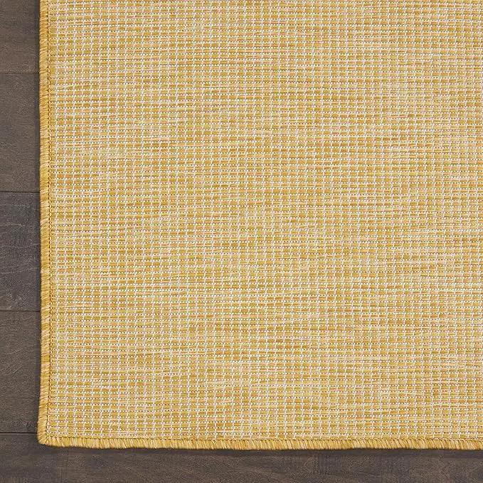 Nourison Positano Indoor/Outdoor Yellow 2'2" x 12' Area Rug, Easy Cleaning, Non Shedding, Bed Room, Living Room, Dining Room, Backyard, Deck, Patio (2x12) by GreenHaven Gardens
