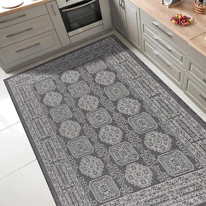 Keen Home Design Terrace Outdoor Area Rug - 10x14 Washable Indoor/Outdoor Rug for Patio, Kitchen, Balcony, Beach, Garden, Deck and Porch, Size: 10'x14' by GreenHaven Gardens