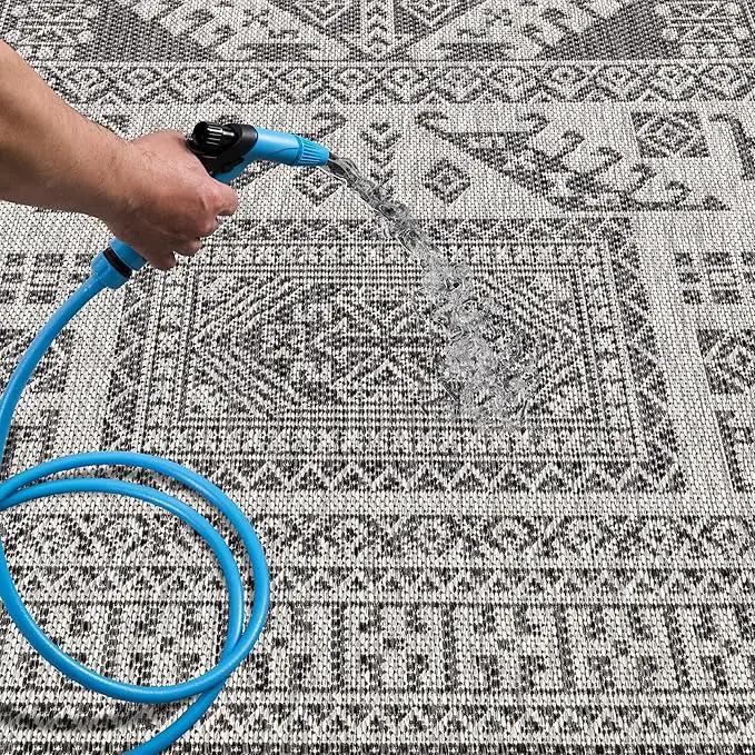 Keen Home Design Terrace Outdoor Area Rug - 8x10 Washable Indoor/Outdoor Rug for Patio, Kitchen, Balcony, Beach, Garden, Deck and Porch, Size: 7'7"x10' by GreenHaven Gardens