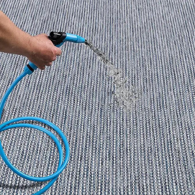 Keen Home Design Terrace Outdoor Area Rug - 5x8 Washable Indoor/Outdoor Rug for Patio, Kitchen, Balcony, Beach, Garden, Deck and Porch, Size: 5'3"x7'7" by GreenHaven Gardens