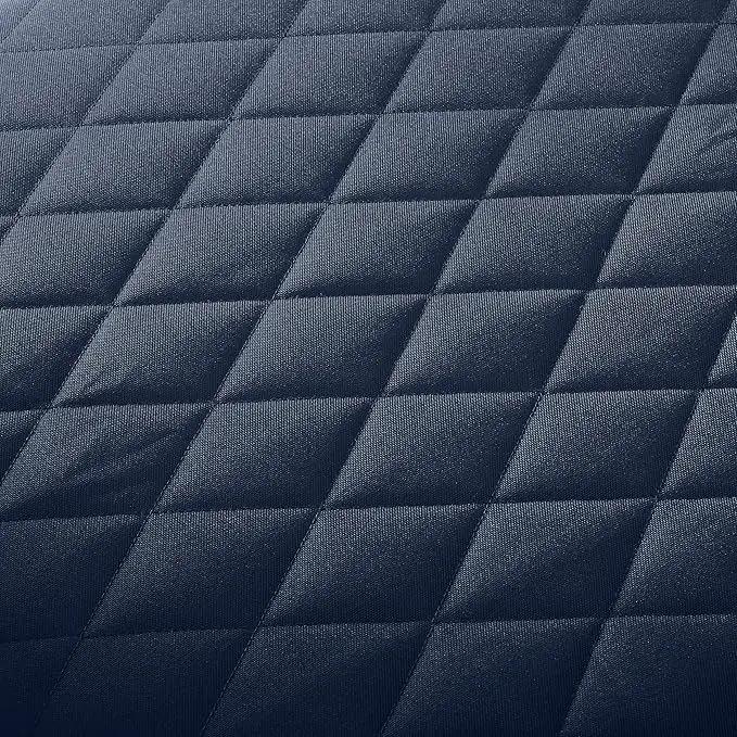 Classic Accessories Montlake FadeSafe Water-Resistant 25 x 22 x 4 Inch Wide Back Patio Quilted Lounge Cushion, Navy by GreenHaven Gardens