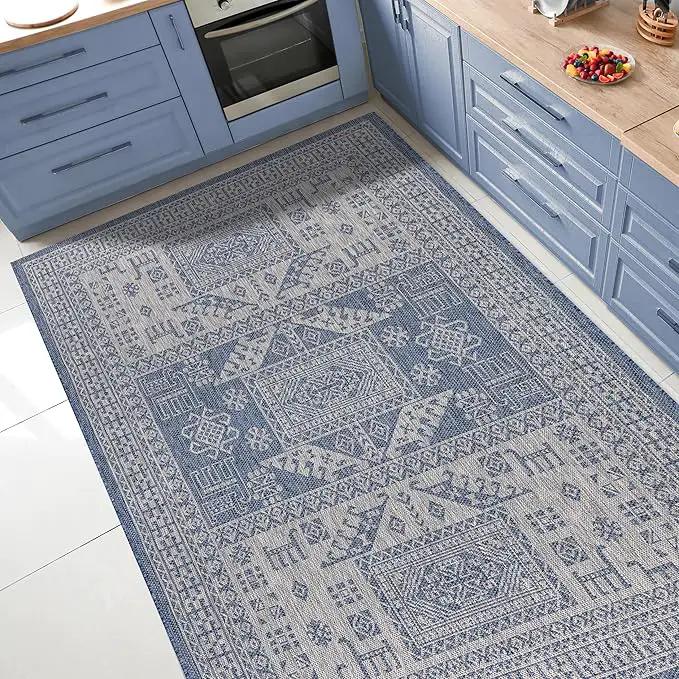 Keen Home Design Terrace Outdoor Area Rug - 6x9 Washable Indoor/Outdoor Rug for Patio, Kitchen, Balcony, Beach, Garden, Deck and Porch, Size: 6'x8'10" by GreenHaven Gardens