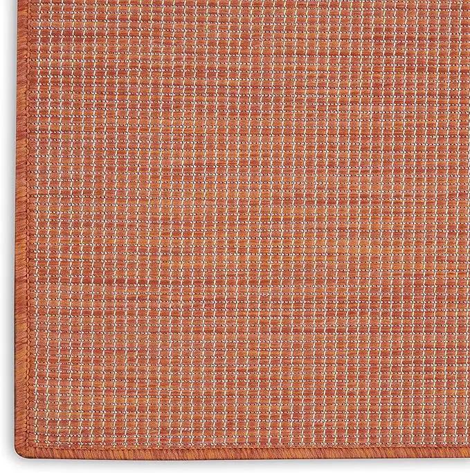 Nourison Positano Indoor/Outdoor Terracotta 2'2" x 10' Area Rug, Easy Cleaning, Non Shedding, Bed Room, Living Room, Dining Room, Backyard, Deck, Patio (2x10) by GreenHaven Gardens