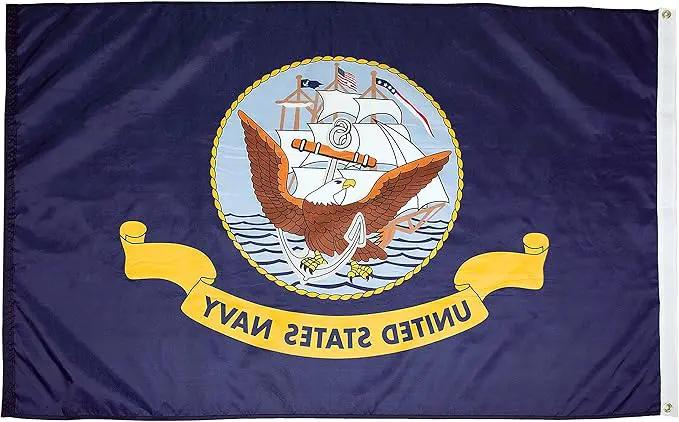 FlagSource U.S. Navy Nylon Military Flag, Made in The USA, 3x5' by GreenHaven Gardens