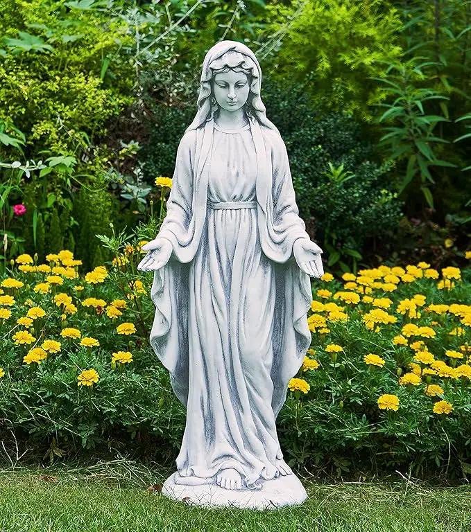 TOETOL Virgin Mary 29.9 Inch Outdoor Statue Religious Blessed Mother Garden Decor Statues Catholic Mother Mary Yard Patio Deck Home Entryway Hallway Sculpture by GreenHaven Gardens