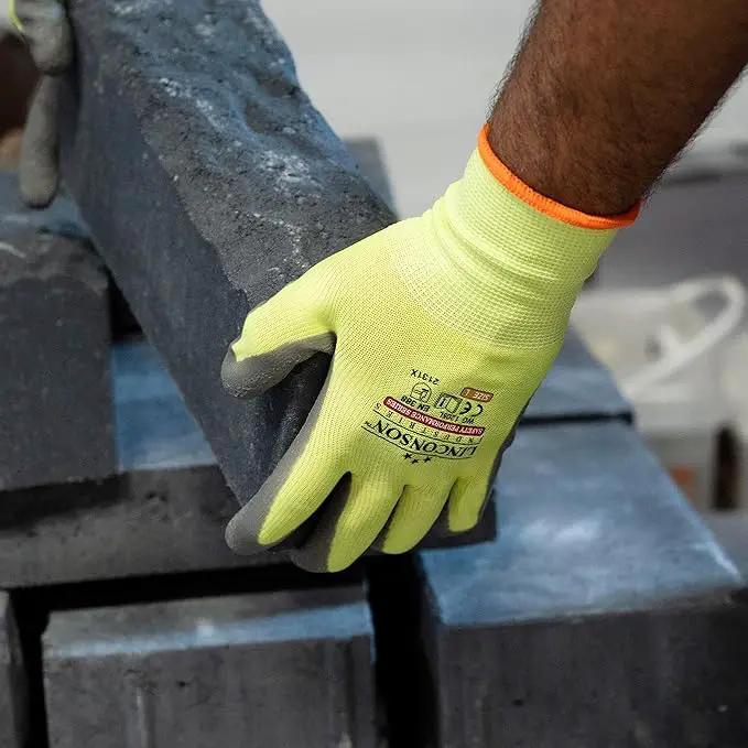 linconson 12 Pack Safety Performance Series Construction Mechanics Wrinkle Latex Work Gloves by GreenHaven Gardens