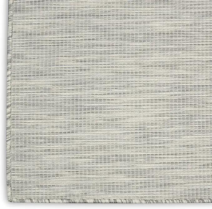 Nourison Positano Indoor-Outdoor Light Grey 5' x 7' Area Rug, Easy Cleaning, Non Shedding, Bed Room, Living Room, Dining Room, Backyard, Deck, Patio (5x7) by GreenHaven Gardens
