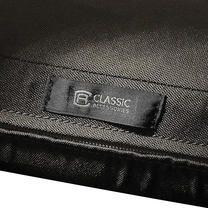 Classic Accessories Ravenna Water-Resistant 23 x 23 x 5 Inch Square Patio Seat Cushion Slip Cover & Foam, Espresso, Lounge Chair Cushion by GreenHaven Gardens