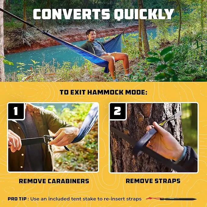 Wise Owl Outfitters Camping Hammock – 500lbs Portable Hammock with Tree Straps - Travel, Backpacking, Hiking, Outdoors Camping Gear - Single or Double by GreenHaven Gardens