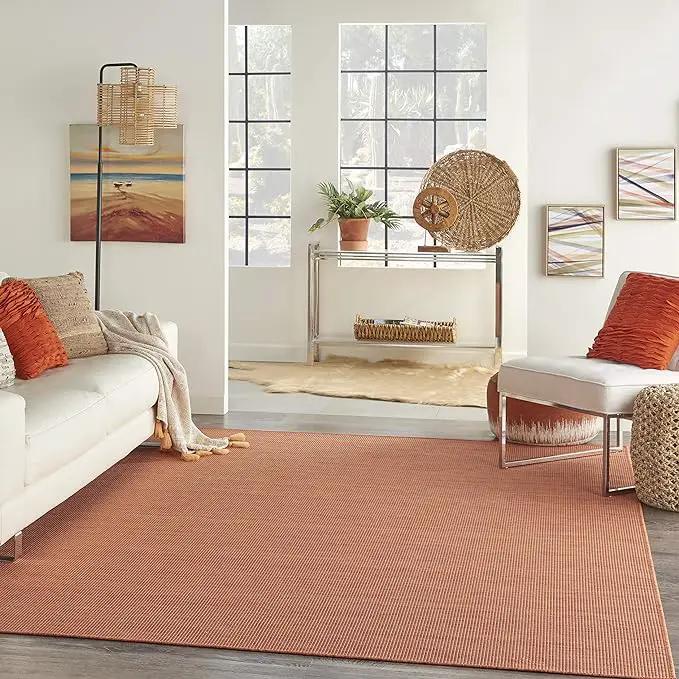 Nourison Positano Indoor/Outdoor Terracotta 2'2" x 10' Area Rug, Easy Cleaning, Non Shedding, Bed Room, Living Room, Dining Room, Backyard, Deck, Patio (2x10) by GreenHaven Gardens