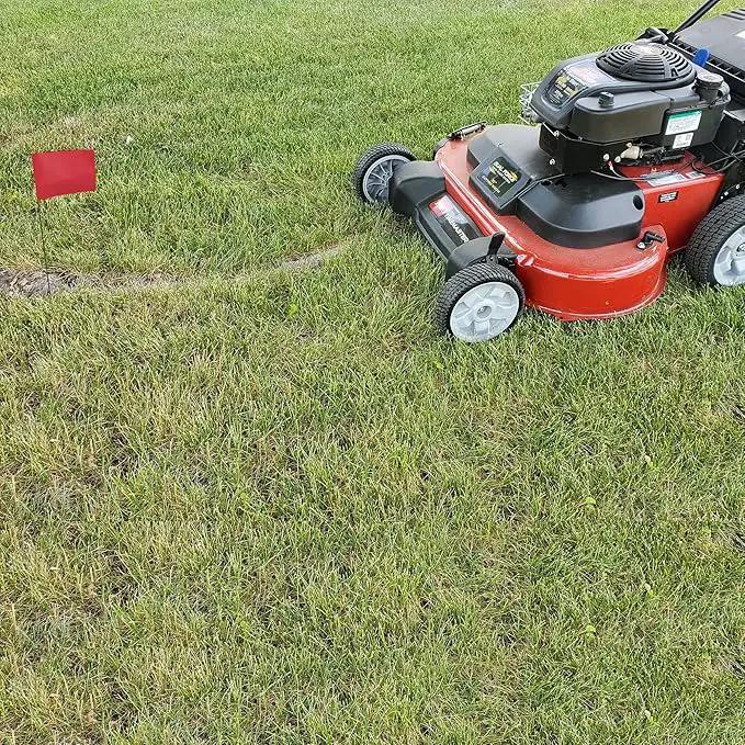 Red Marking Flags 1000 Pack - 4x5x15 Inch Red Flags for Yard - Markers For Lawn, Irrigation, Landscaping, Survey & Sprinkler Head Marking by GreenHaven Gardens
