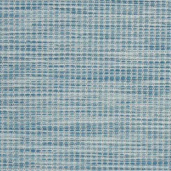 Nourison Positano Aqua 2' x 6' Area Rug Easy Clean, Non Shedding, Bed Room, Living Room, Dining Room, Kitchen (6' Runner) by GreenHaven Gardens