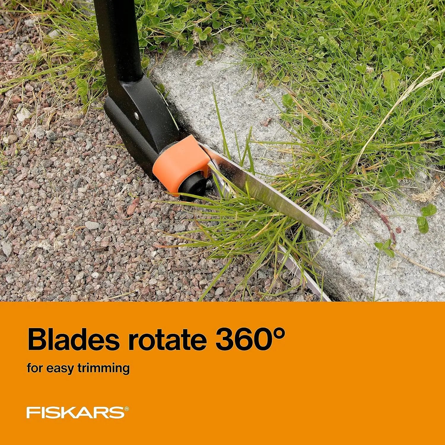 Fiskars Grass Shears, Long Handle, 36" Handle Lawn Shears for Trimming Grass while Standing, Lawn Cutter with 360-Degree Swivel Blade by GreenHaven Gardens