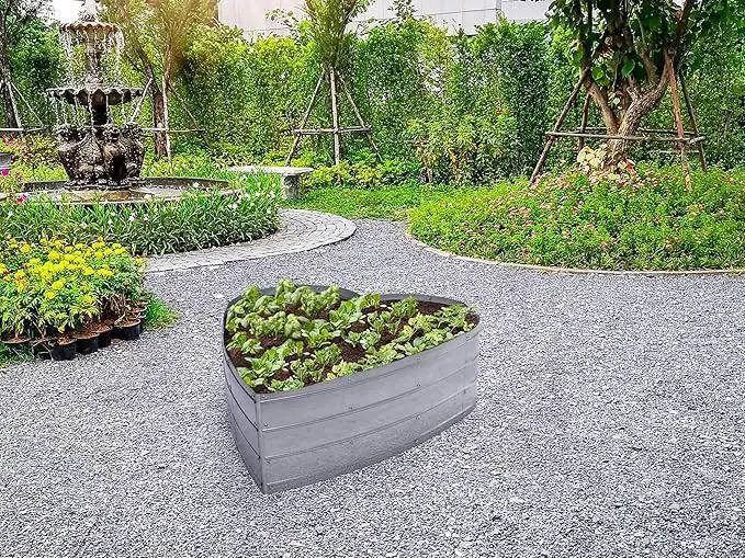 Galvanized Raised Garden Beds Outdoor // Planter Raised Beds for Gardening, Vegetables, Flowers // Large Metal Garden Box (Silver) // Patent Pending Tool-Free Assembly by GreenHaven Gardens