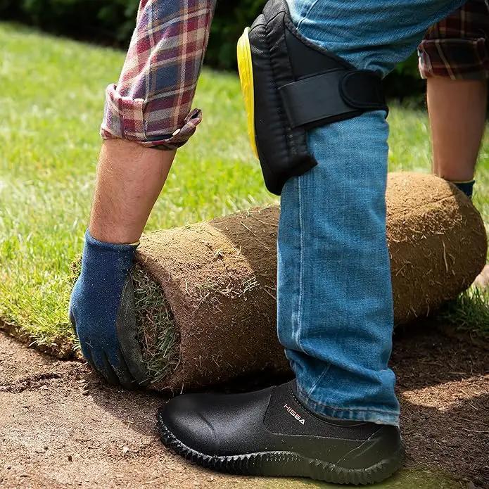HISEA Unisex Waterproof Garden Shoes, Men's Rubber Rain Boots Women's Ankle Rain Shoes Neoprene Camp Booties Outdoor Slip-On Footwear for Gardening, Farming, Camping, Car Wash, Lawn Care and Yard Work by GreenHaven Gardens
