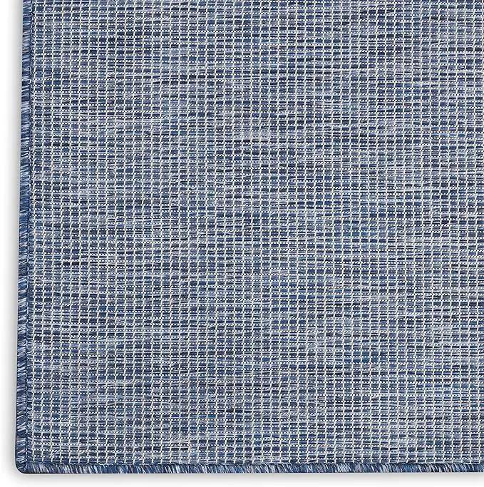 Nourison Positano Indoor-Outdoor Navy Blue 4' x 6' Area Rug, Easy Cleaning, Non Shedding, Bed Room, Living Room, Dining Room, Backyard, Deck, Patio (4x6) by GreenHaven Gardens