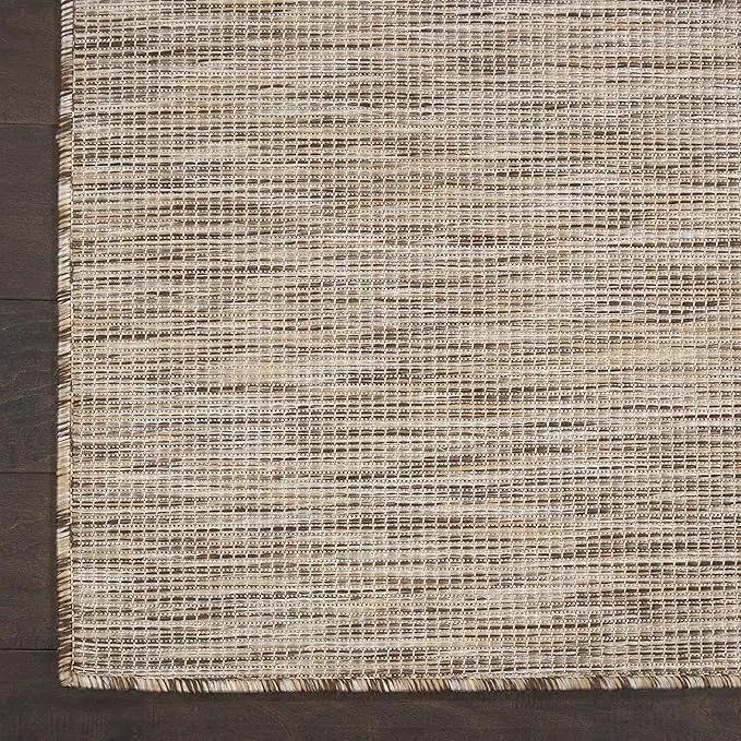 Nourison Home Positano 8' x Round Beige Fabric Modern Area Rug (8' Round) by GreenHaven Gardens