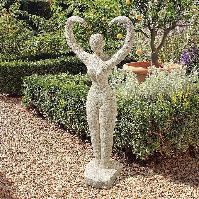 Design Toscano Neolithic Style Gaia Earth Mother Woman Indoor/Outdoor Garden Statue, 40 inches tall, Cast Stone Resin, Rough Stone Finish by GreenHaven Gardens