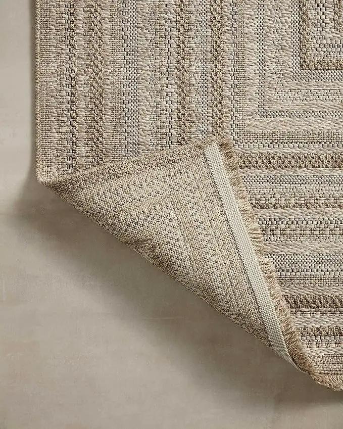 Loloi Dawn Collection Indoor/Outdoor DAW-01 Natural 2'-3" x 10'-0" Runner Rug by GreenHaven Gardens