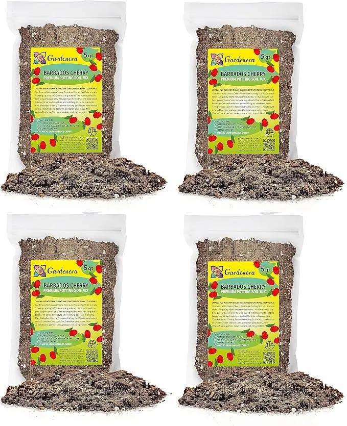 Barbados Cherry Plant Potting Mix - Unlock Robust Growth and Zesty Fruits with Our High-Performance Formula - 20 Quart by GreenHaven Gardens