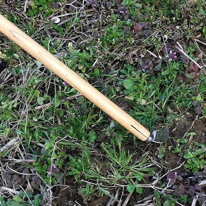 Garden Hoe Long Handle 42-3/4" Heavy Duty Japanese Stainless Steel, Made in JAPAN, Weeding Sickle Tool, Stand Up Weeder Hand Tool by GreenHaven Gardens