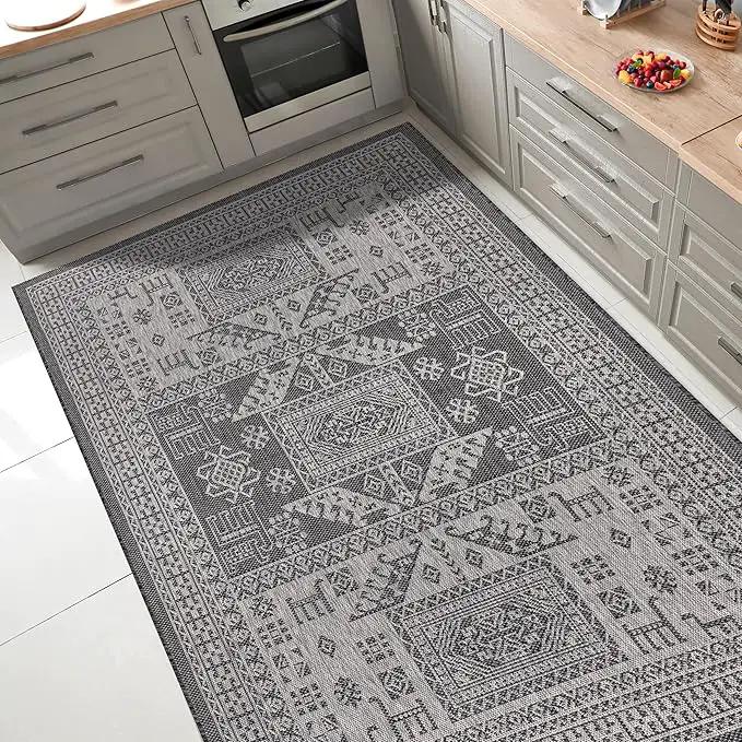 Keen Home Design Terrace Outdoor Area Rug - 9x12 Washable Indoor/Outdoor Rug for Patio, Kitchen, Balcony, Beach, Garden, Deck and Porch, Size: 8'10"x12' by GreenHaven Gardens