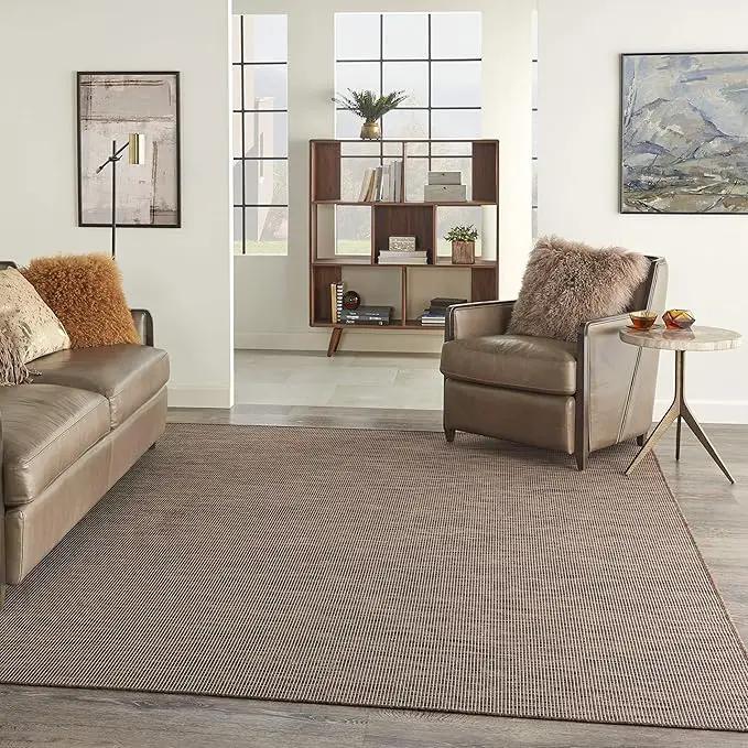 Nourison Positano Indoor/Outdoor Natural 2'2" x 12' Area Rug, Easy Cleaning, Non Shedding, Bed Room, Living Room, Dining Room, Backyard, Deck, Patio (2x12) by GreenHaven Gardens