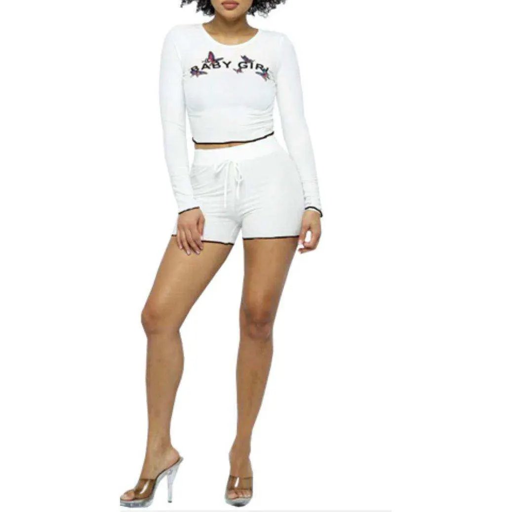 BABY GIRL PRINT RIBBED SHORT SET, photo 4 of 4