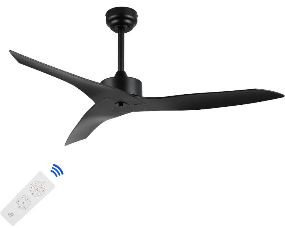 JONATHAN Y JYL9715A Aldrin 50" Mobile-App/Remote-Controlled, 6-Speed Razor Ceiling Fan, Modern, Contemporary, Minimalist, Industrial, Coastal for Bedr by Selzalot
