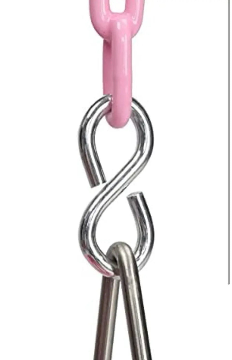 lvssiao Toddler High Back Full Bucket Swing Seat, Toddler Swing Seat with Heavy Duty Plastic Coated Chain + Snap Hooks + Tree Hanging Straps Kids Swing Set Accessories (Pink) by Selzalot