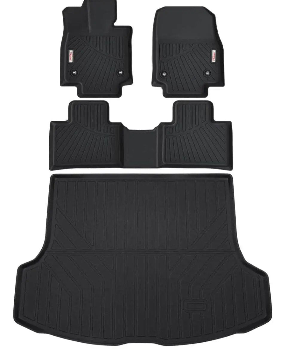 TESSON Black Floor Mats 2 Row Liners Set & Cargo Liners Custom Fit for 2023 2024 Lexus RX350/RX350h/RX500h(RX All Models),All Weather Waterproof TPE R by Selzalot