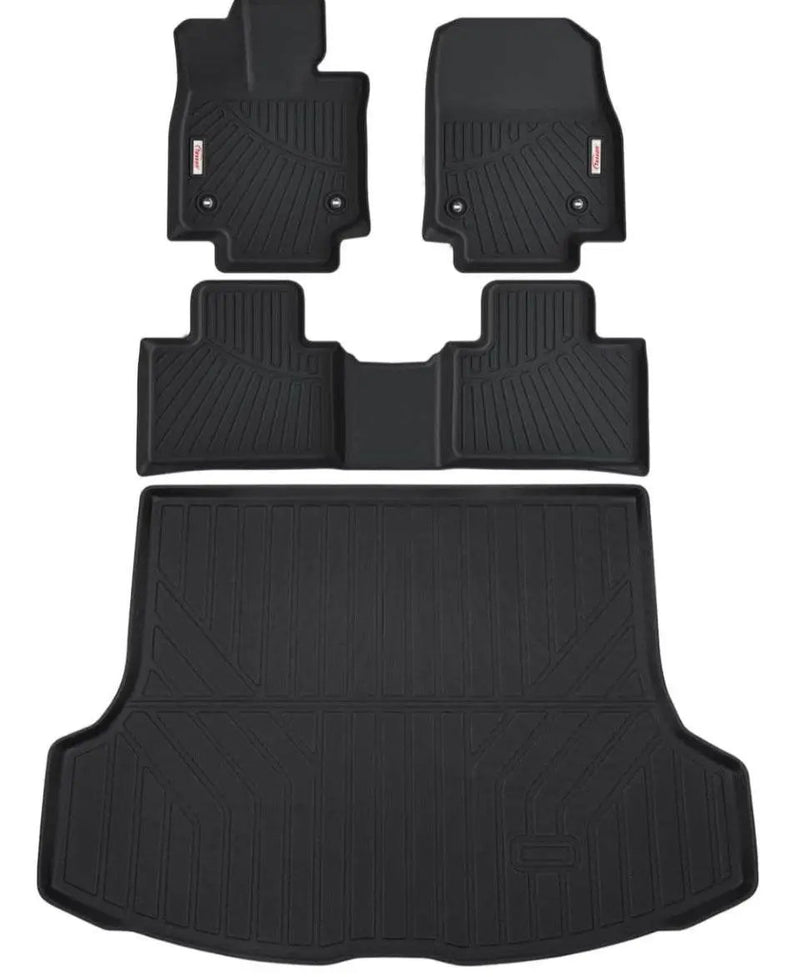 TESSON Black Floor Mats 2 Row Liners Set & Cargo Liners Custom Fit for 2023 2024 Lexus RX350/RX350h/RX500h(RX All Models),All Weather Waterproof TPE R by Selzalot