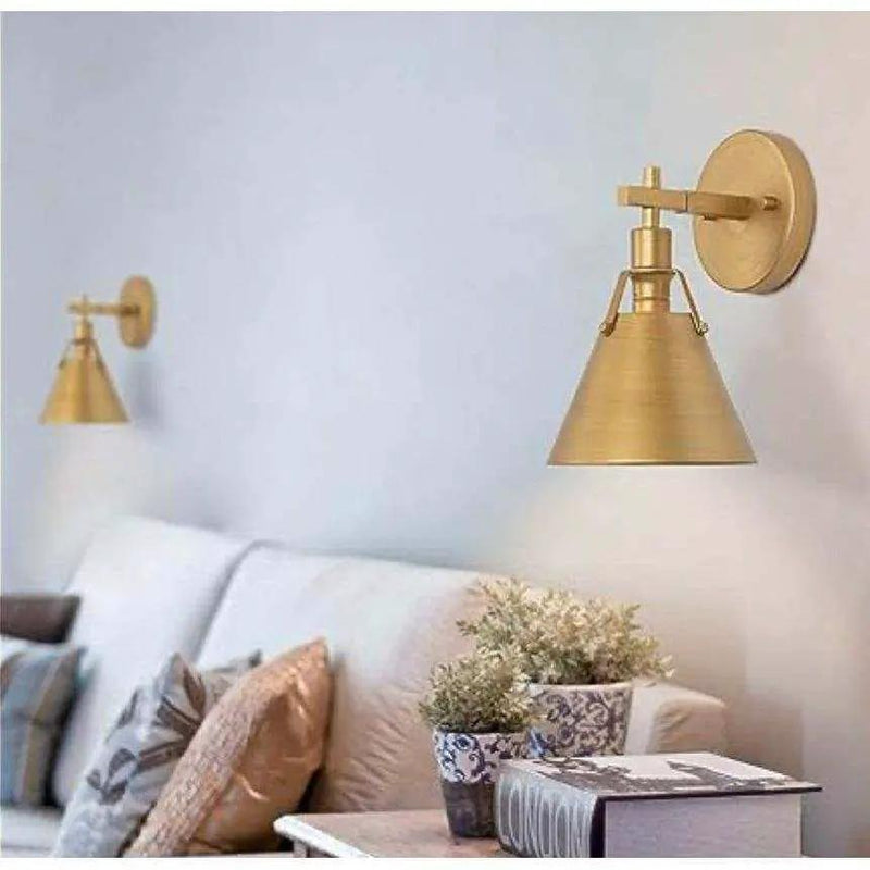 Gepow Gold Wall Sconce Antique Light Fixture For Bedroom Bathroom by Selzalot