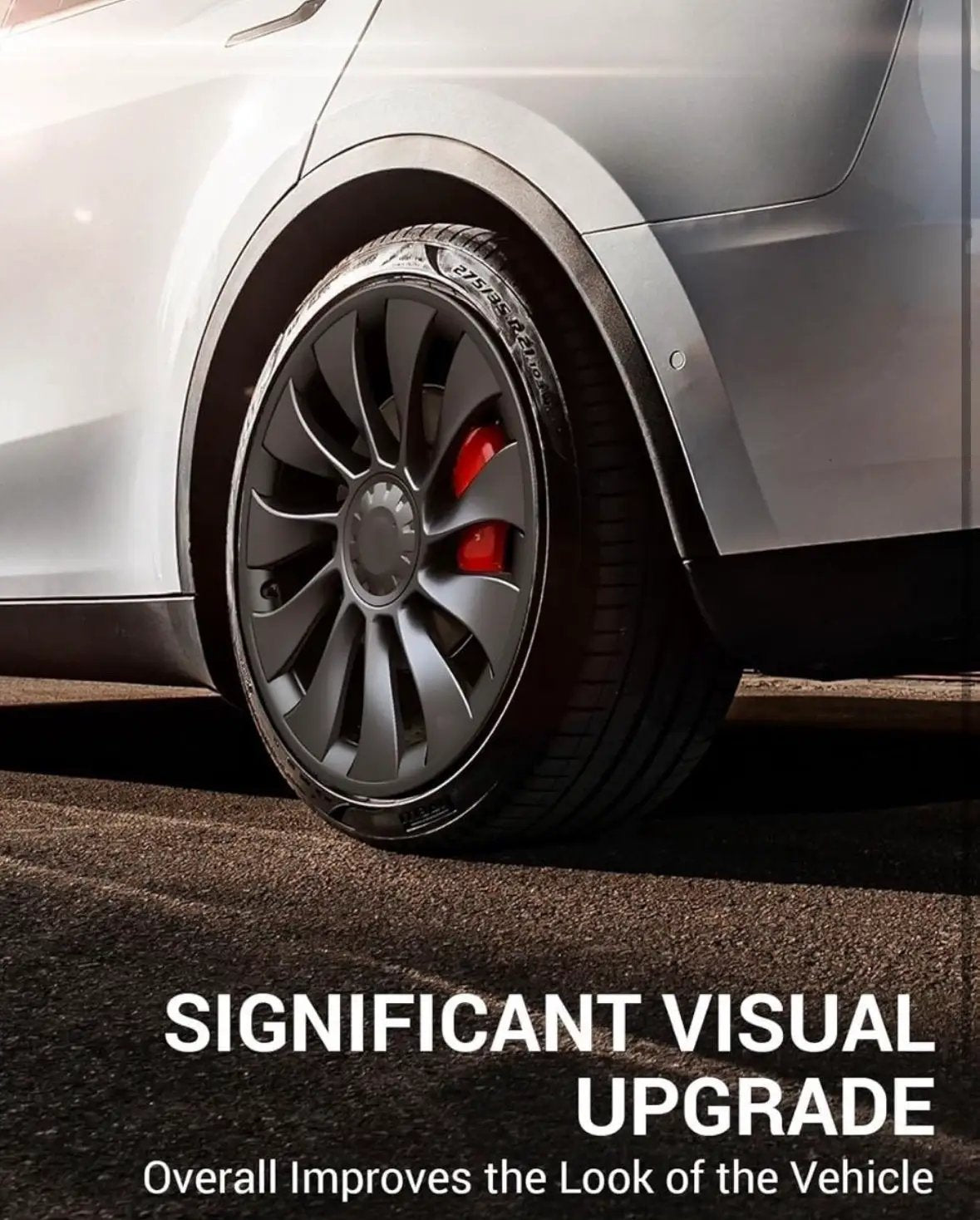 BASENOR Tesla Model Y 21 Inch Wheel Rim Protector ABS Rim Guard Hubcap Curb Rash Cover Car Protection Tire Trim Rings for Model Y Exterior Ac by Selzalot