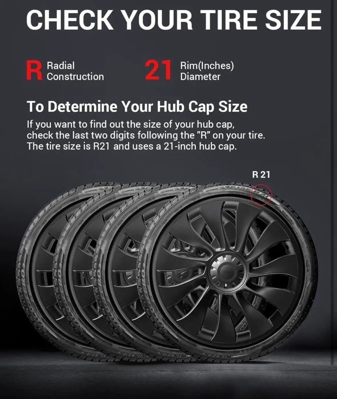 BASENOR Tesla Model Y 21 Inch Wheel Rim Protector ABS Rim Guard Hubcap Curb Rash Cover Car Protection Tire Trim Rings for Model Y Exterior Ac by Selzalot