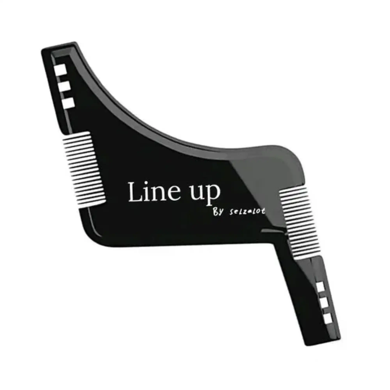 Black Beard Shaper for Men Beard Lineup Tool for Grooming Beard Guide Shaping Tool for Straight & Curve Cut Barber Tools Goatee Shaper Beard Template for Men to Style Facial Hair by Selzalot