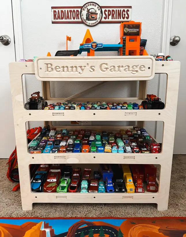 CADEN- Toy Car Ramp + Storage by Bush Acres
