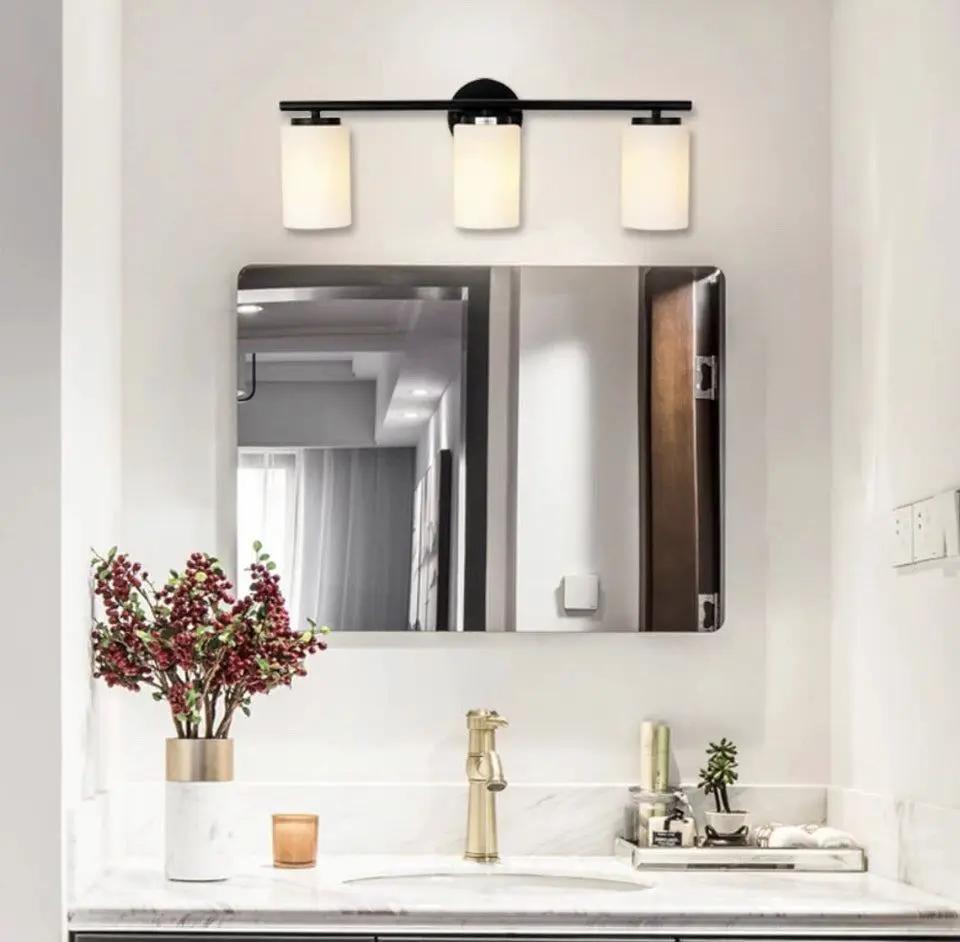 PUUPA 3 Light Bathroom Vanity Light, Modern Interior Black Farmhouse Industrial by Selzalot