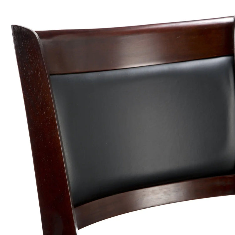 Cherry 29-inch Solid Wood Bar Stool with Faux Leather Swivel Seat by HomePacific
