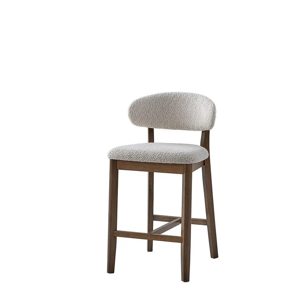 ACTU Counter Stools Set of 2, 26” Upholstered Bar Stools, Solid Wood, Mid-Century Modern by ACTU FURNITURE