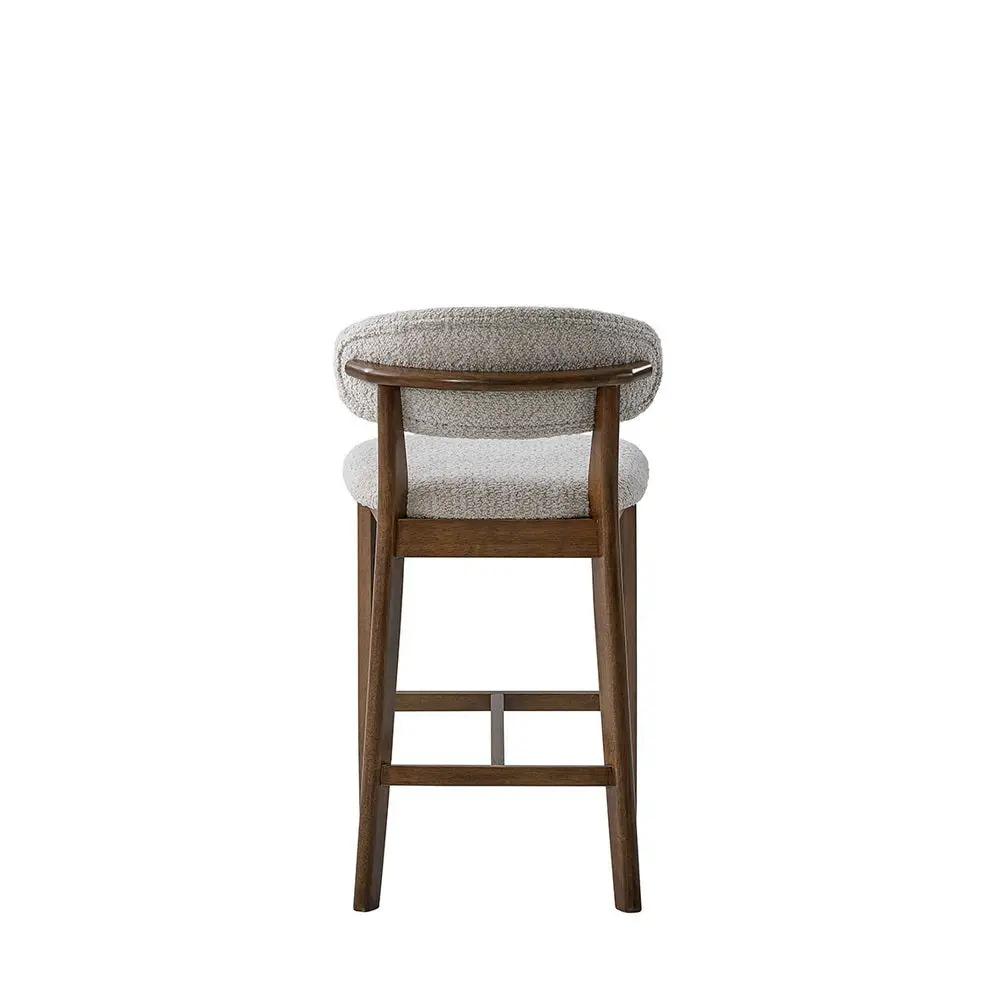 ACTU Counter Stools Set of 2, 26” Upholstered Bar Stools, Solid Wood, Mid-Century Modern by ACTU FURNITURE