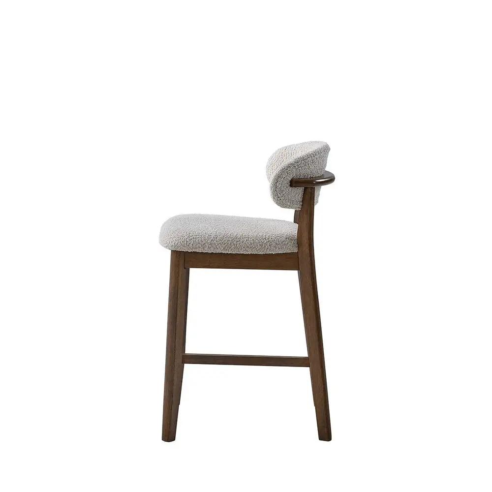 ACTU Counter Stools Set of 2, 26” Upholstered Bar Stools, Solid Wood, Mid-Century Modern by ACTU FURNITURE