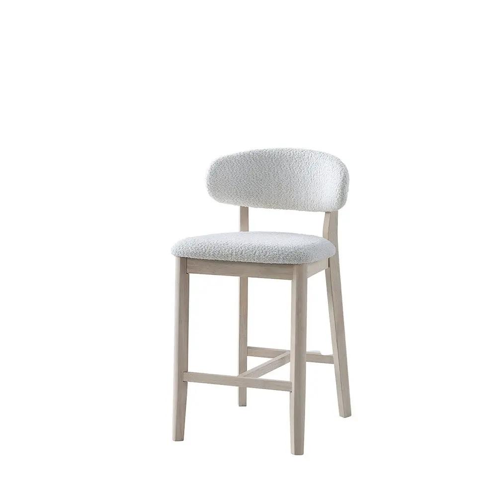 ACTU Counter Stools Set of 2, 26” Upholstered Bar Stools, Solid Wood, Mid-Century Modern by ACTU FURNITURE