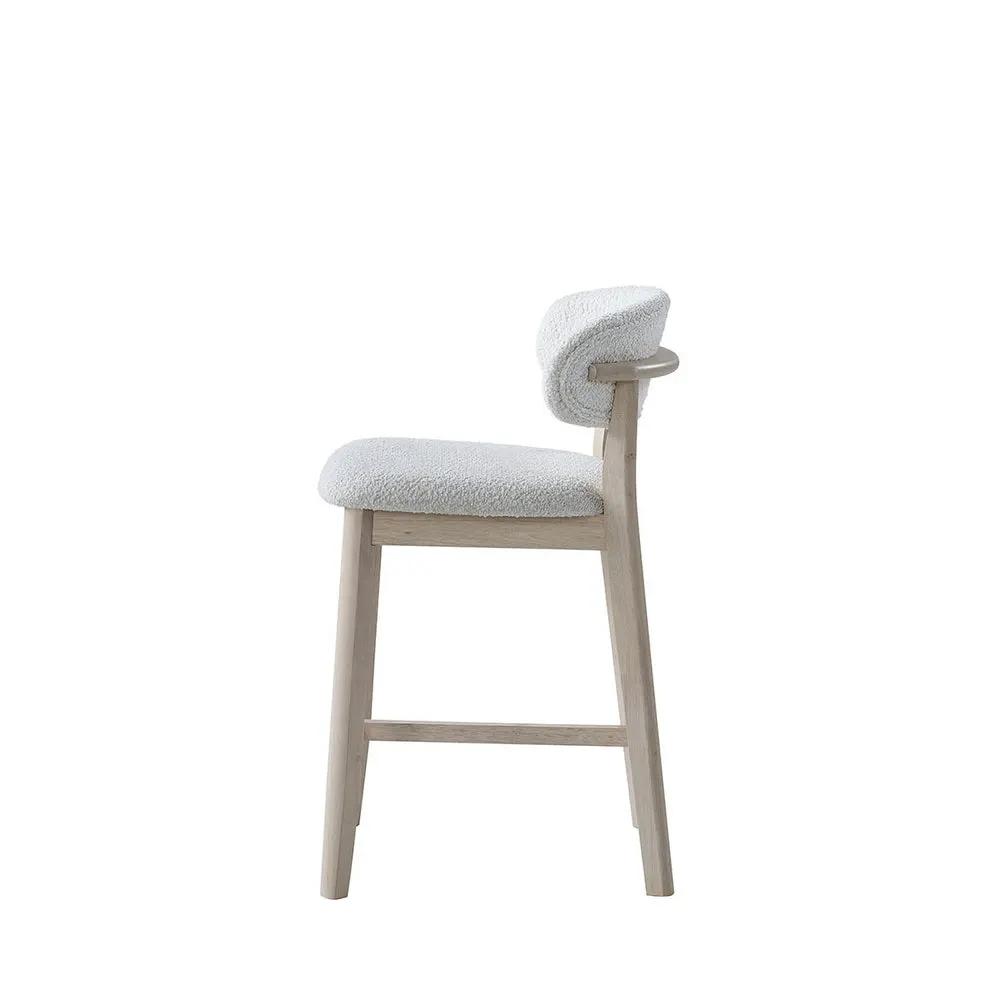 ACTU Counter Stools Set of 2, 26” Upholstered Bar Stools, Solid Wood, Mid-Century Modern by ACTU FURNITURE