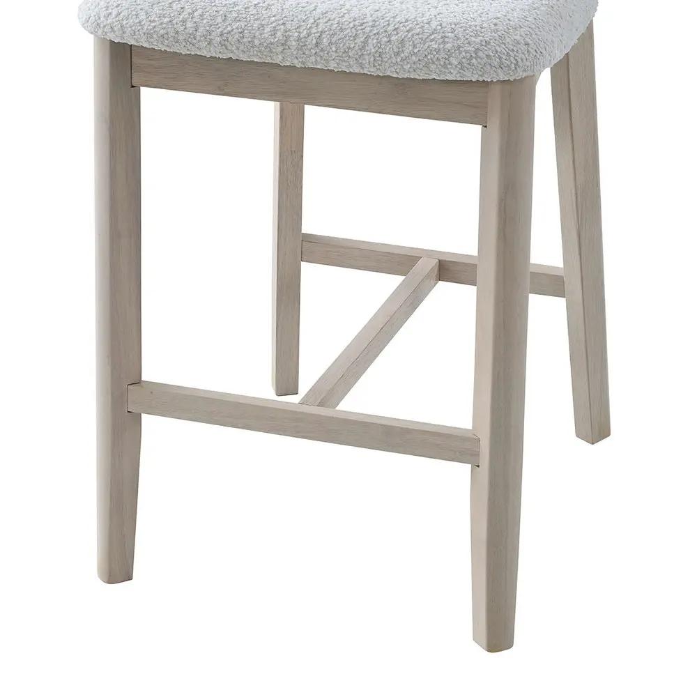 ACTU Counter Stools Set of 2, 26” Upholstered Bar Stools, Solid Wood, Mid-Century Modern by ACTU FURNITURE