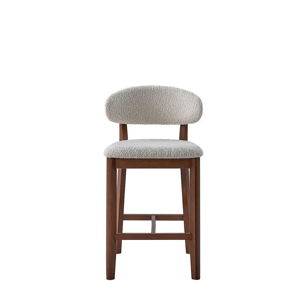 ACTU Counter Stools Set of 2, 26” Upholstered Bar Stools, Solid Wood, Mid-Century Modern by ACTU FURNITURE