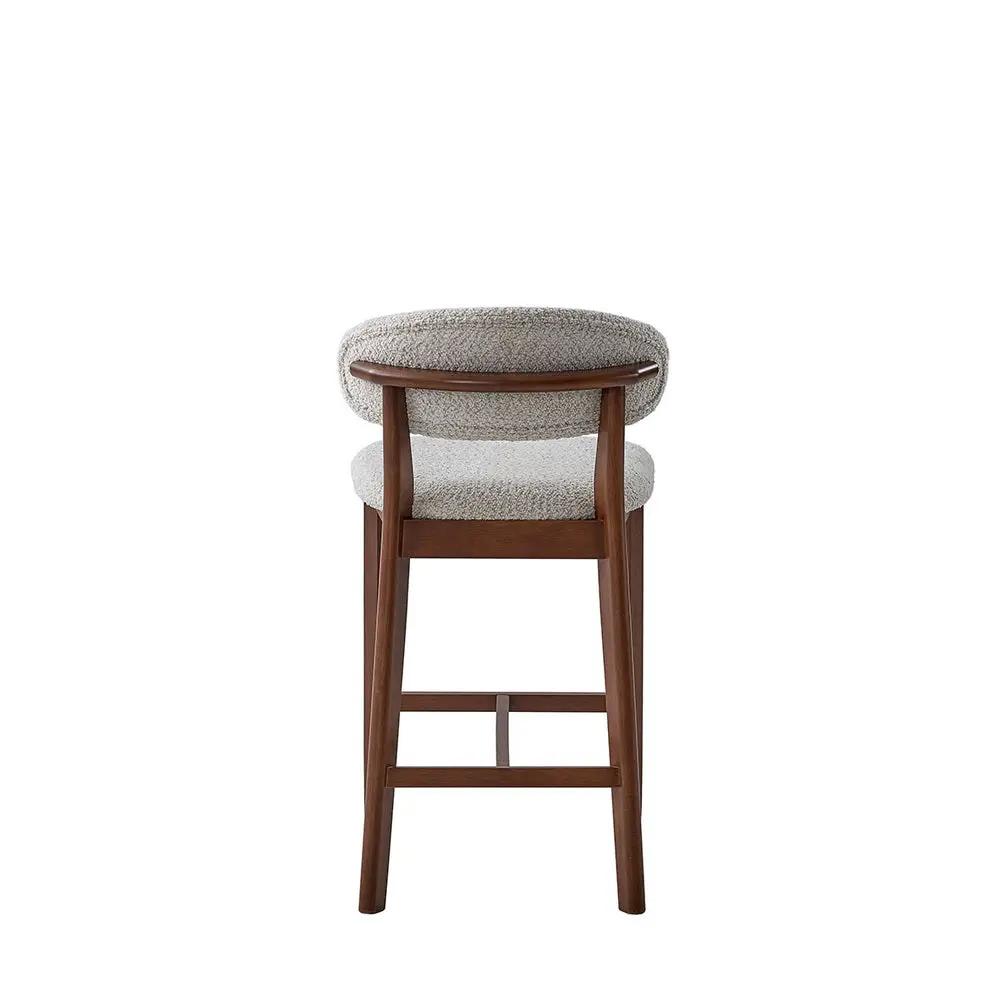 ACTU Counter Stools Set of 2, 26” Upholstered Bar Stools, Solid Wood, Mid-Century Modern by ACTU FURNITURE