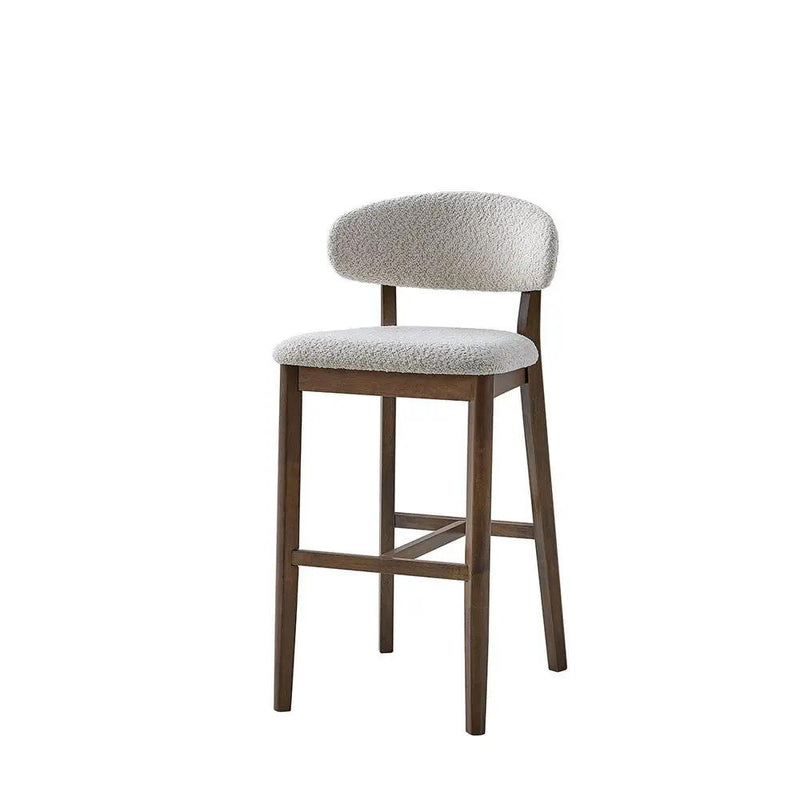 ACTU Bar Stools Set of 2, 30” Upholstered Bar Height Stools, Solid Wood, Mid-Century Modern by ACTU FURNITURE