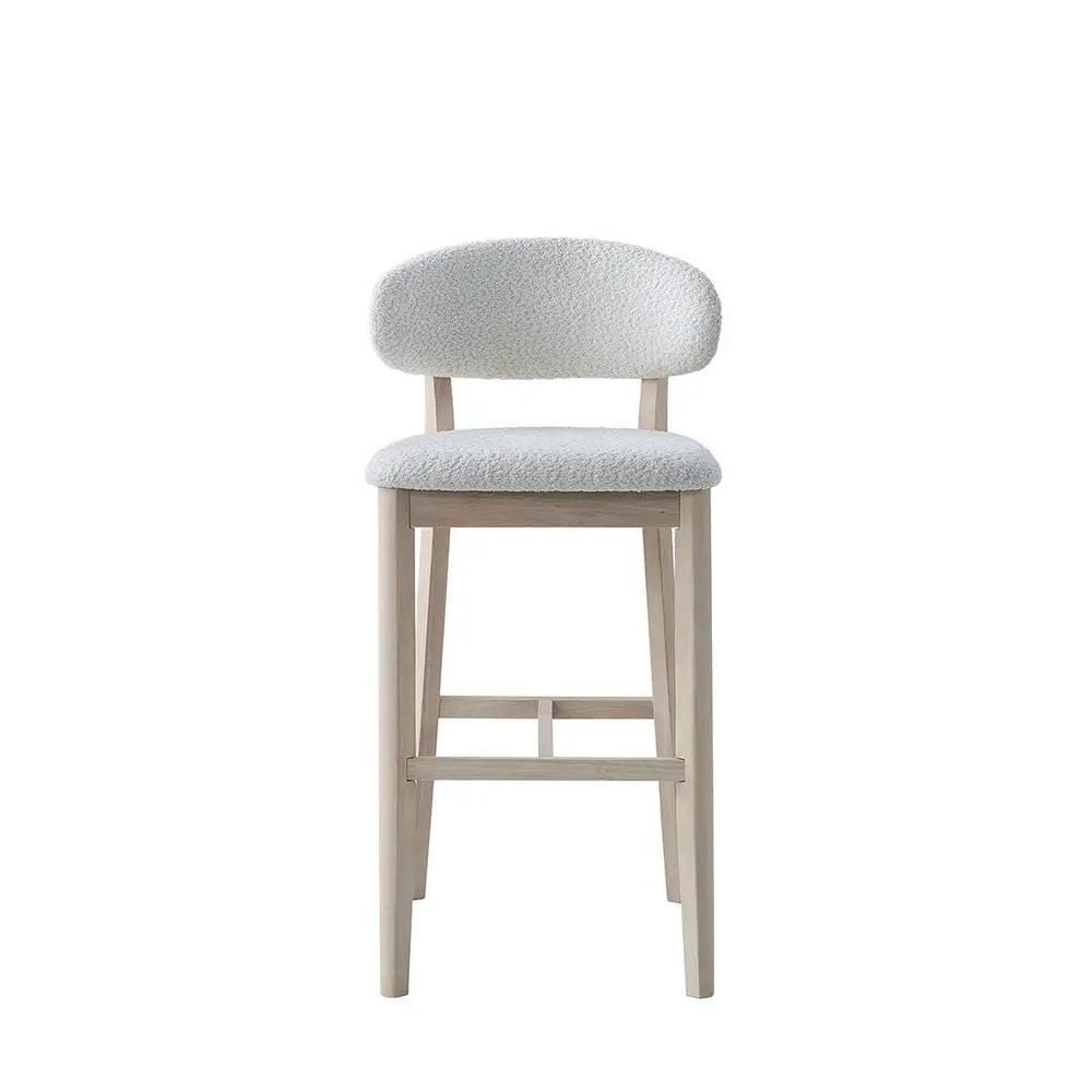 ACTU Bar Stools Set of 2, 30” Upholstered Bar Height Stools, Solid Wood, Mid-Century Modern by ACTU FURNITURE