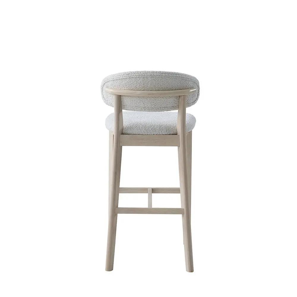 ACTU Bar Stools Set of 2, 30” Upholstered Bar Height Stools, Solid Wood, Mid-Century Modern by ACTU FURNITURE